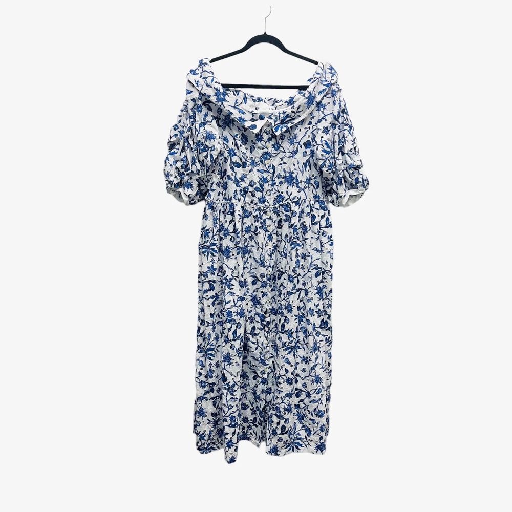Anne Fontaine Eulalie Maxi Dress Blue Floral - Picture 5 of 11